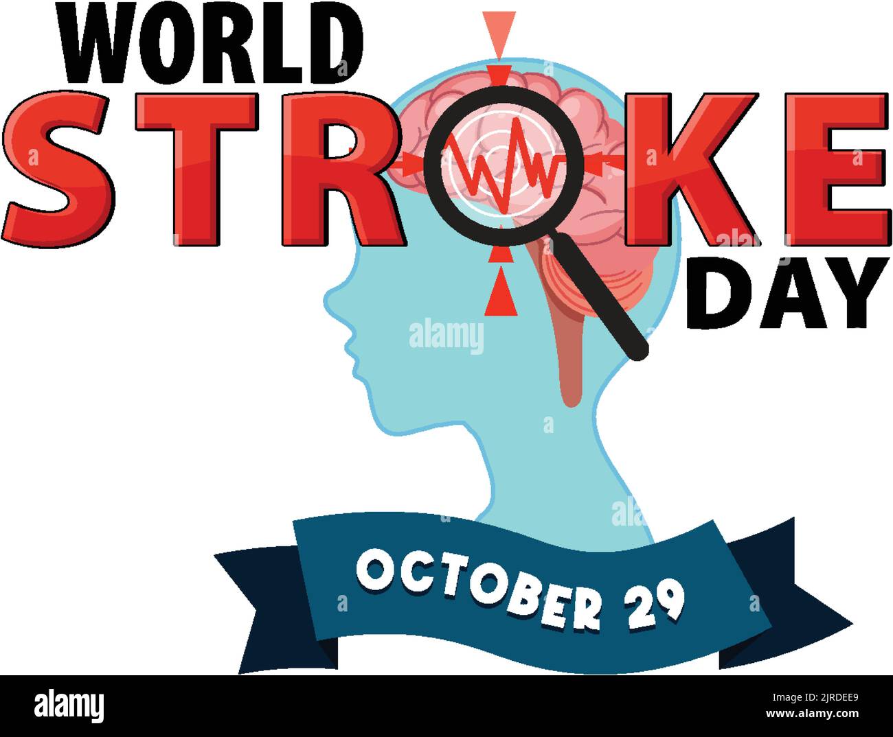 World Stroke Day Banner Design illustration Stock Vector Image & Art