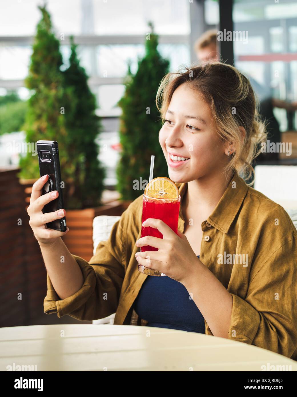 girl talking on video call Stock Photo Alamy