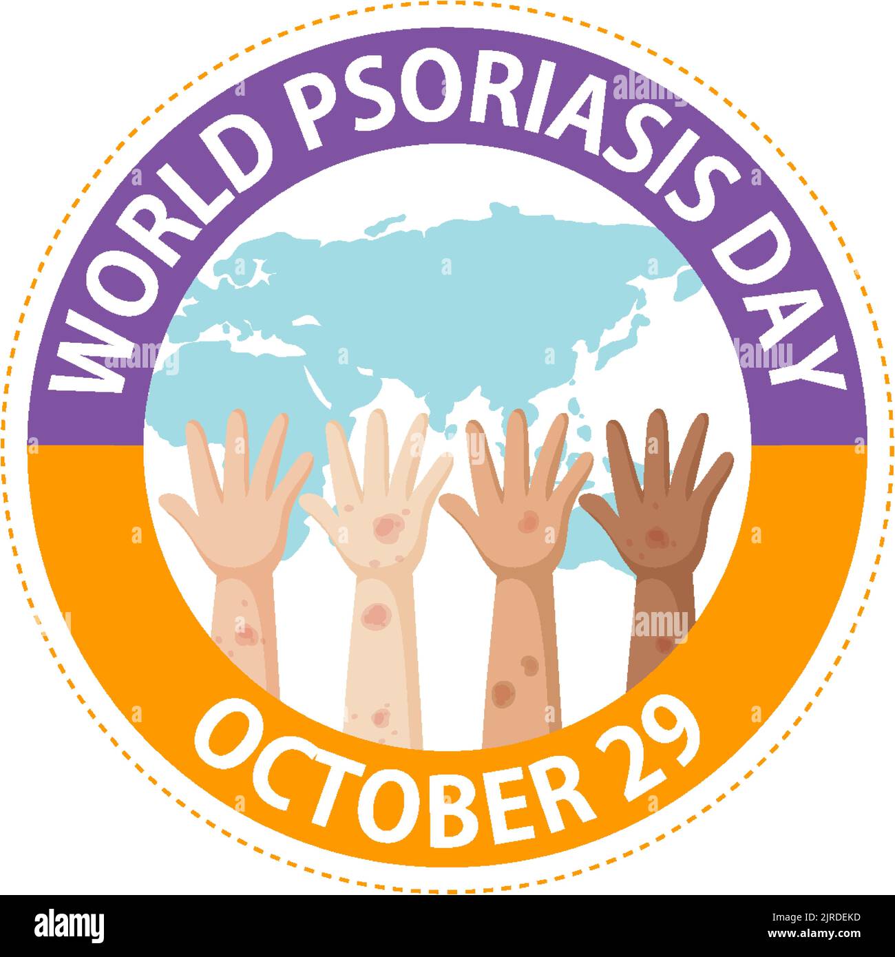 World Psoriasis Day Banner Design Illustration Stock Vector Image & Art ...