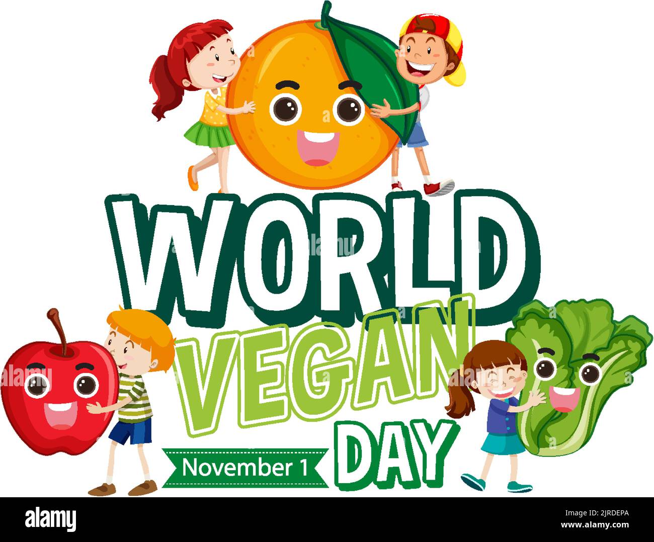 World Vegan Day Logo Concept illustration Stock Vector Image & Art - Alamy