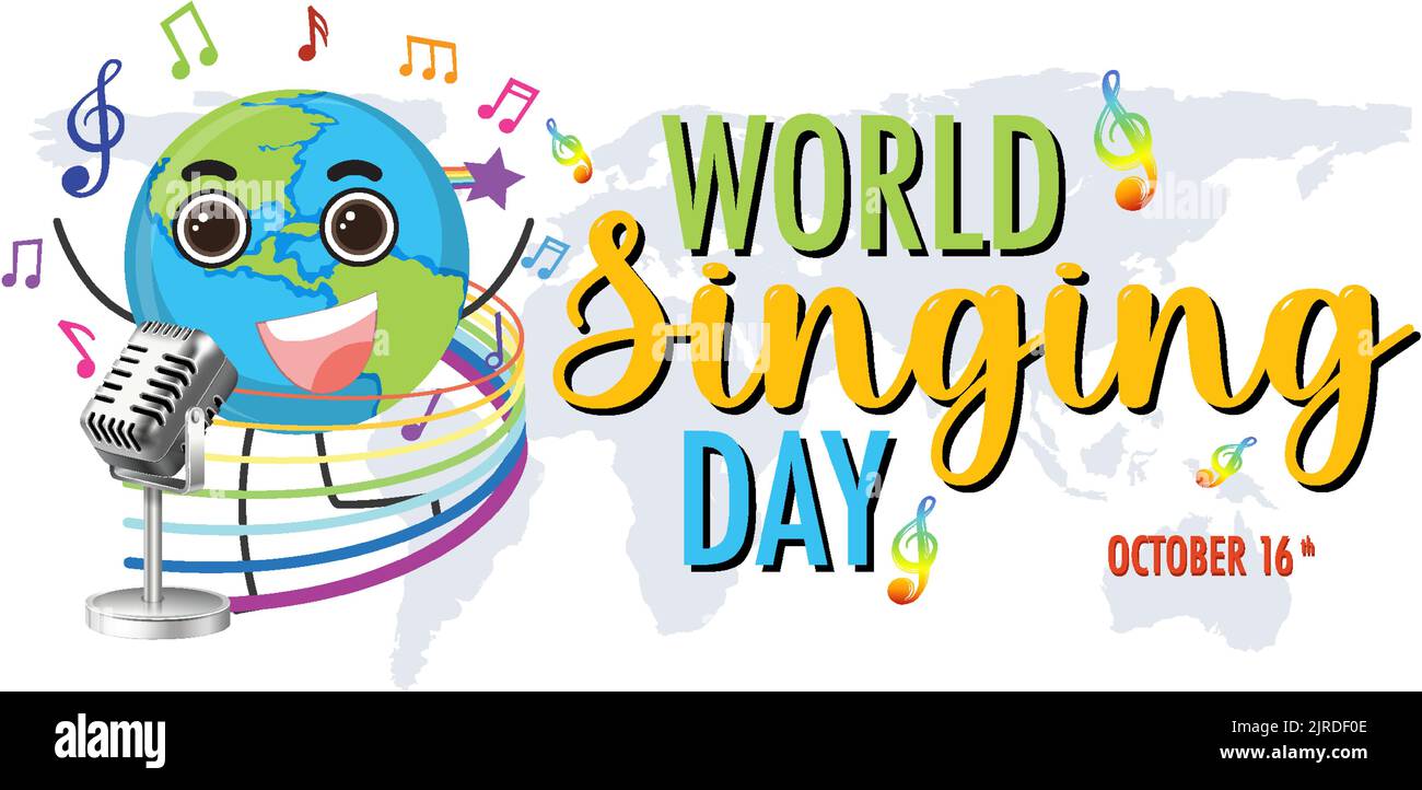 World Singing Day Poster Design illustration Stock Vector Image & Art ...