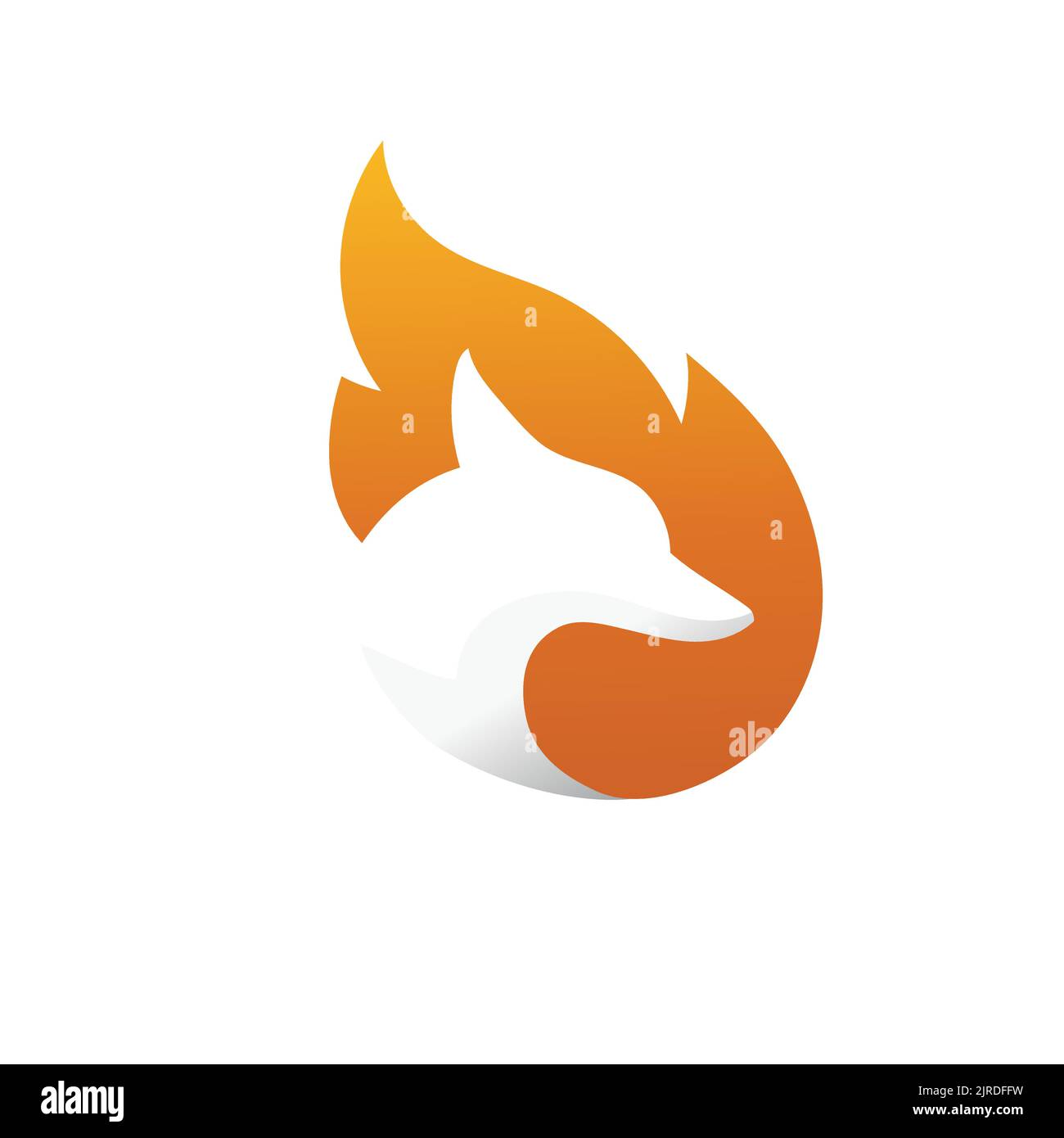 A logo template with outline of eagle and fire flame Stock Vector Image ...