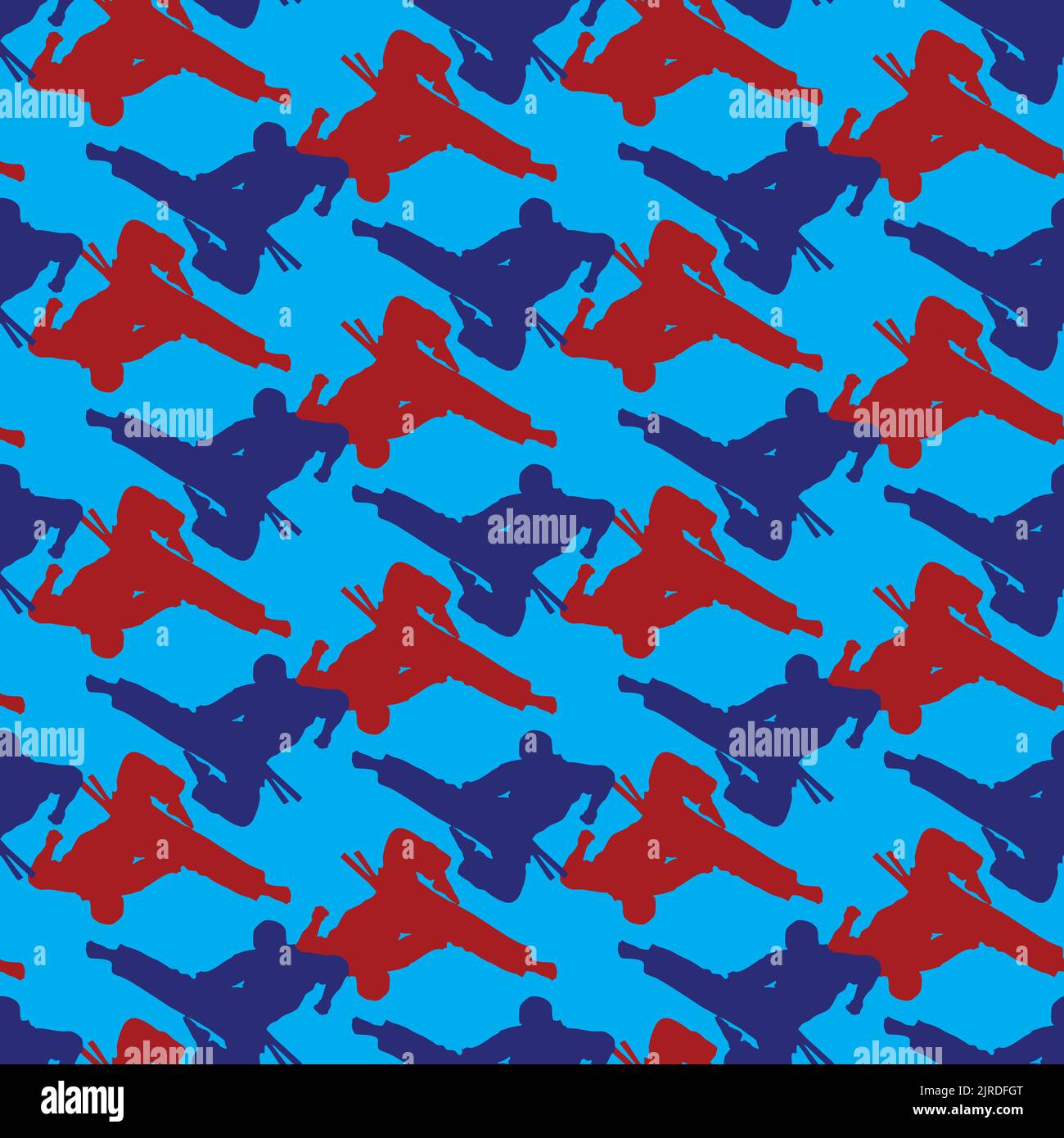 Seamless Pattern MMA, karate for print. Vector Stock Vector Image & Art