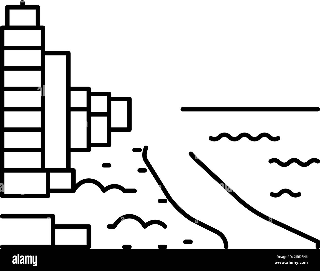 miami beach line icon vector illustration Stock Vector Image & Art - Alamy