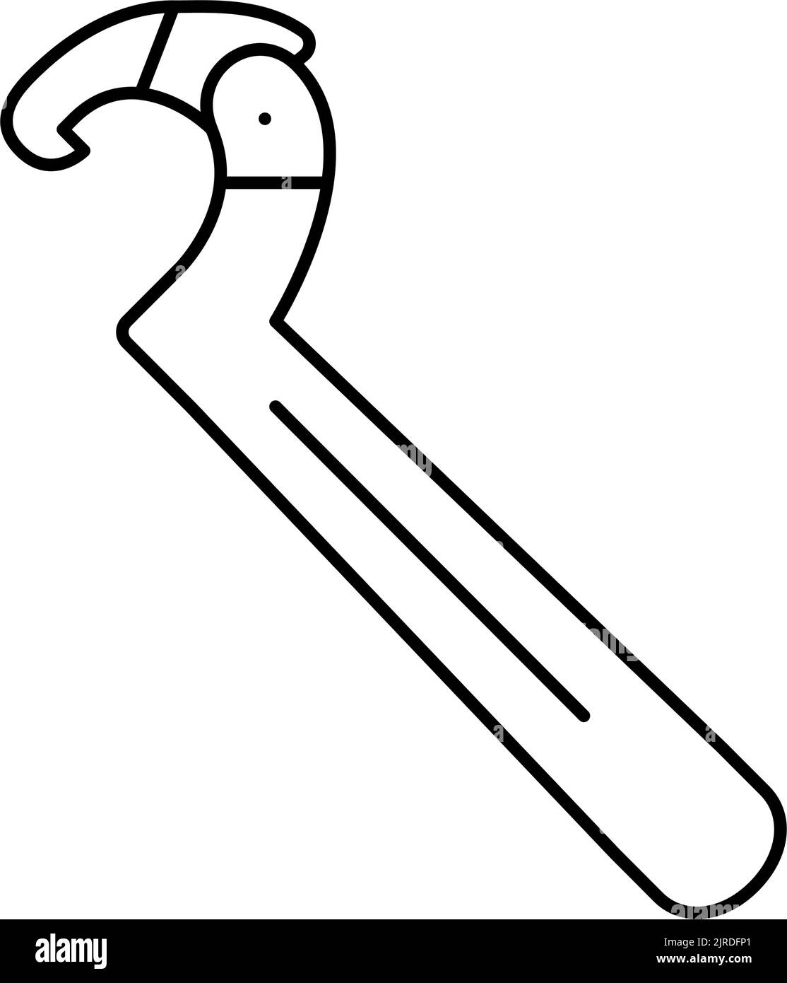 spanner tool repair line icon vector illustration Stock Vector Image ...