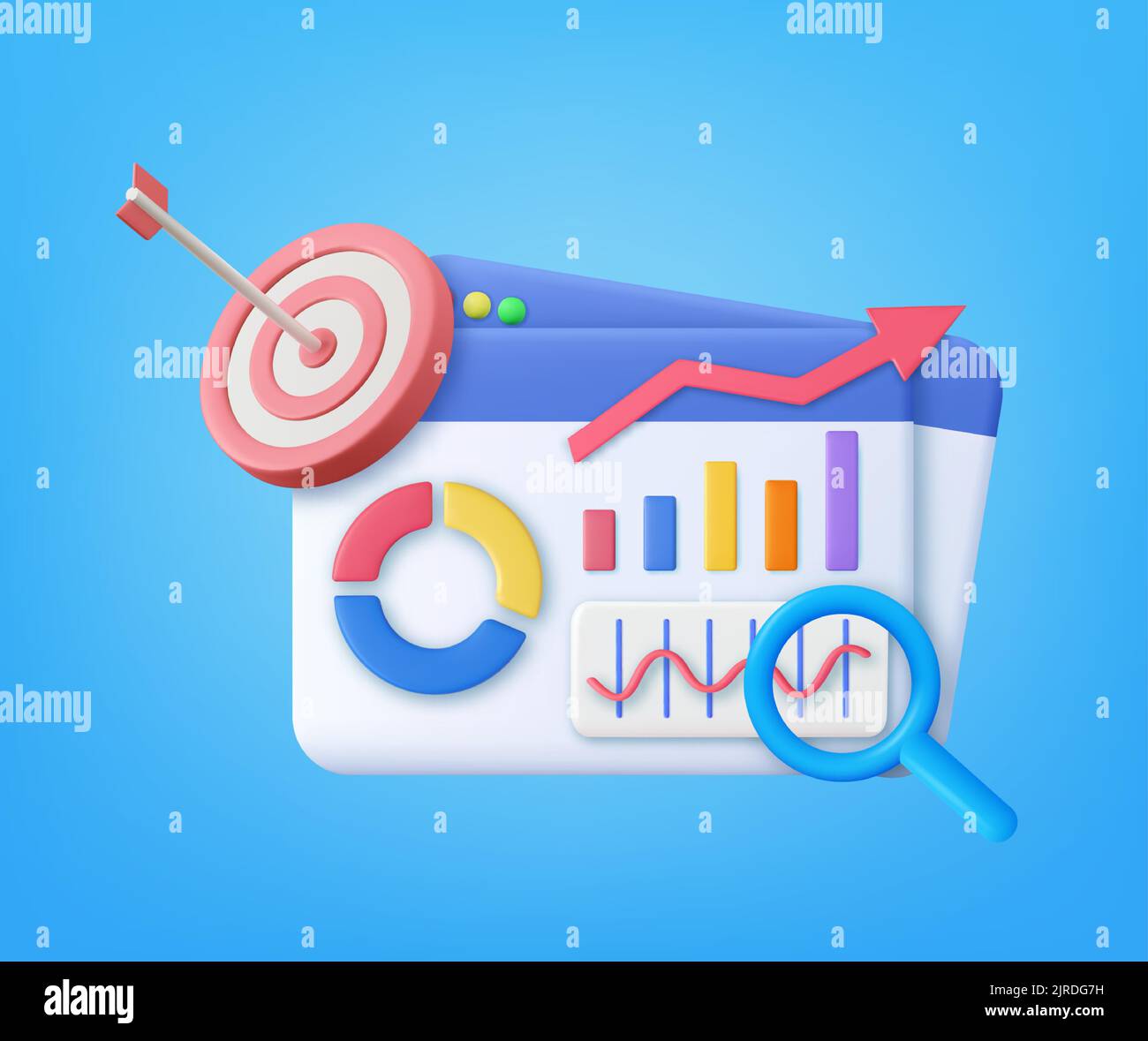 3d Online marketing, Stock Vector
