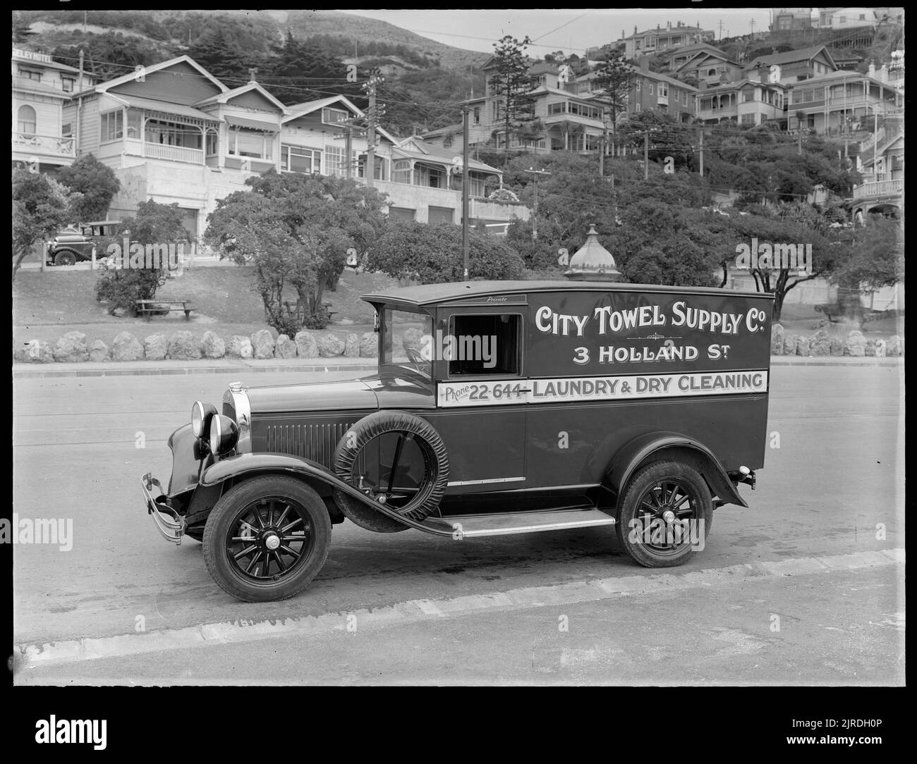 Laundry and Dry Cleaning Van, circa 1935, New Zealand, by Gordon Burt