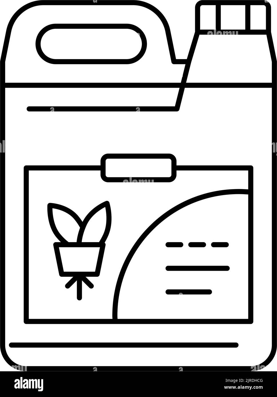 nutrient hydroponics water irrigation line icon vector illustration