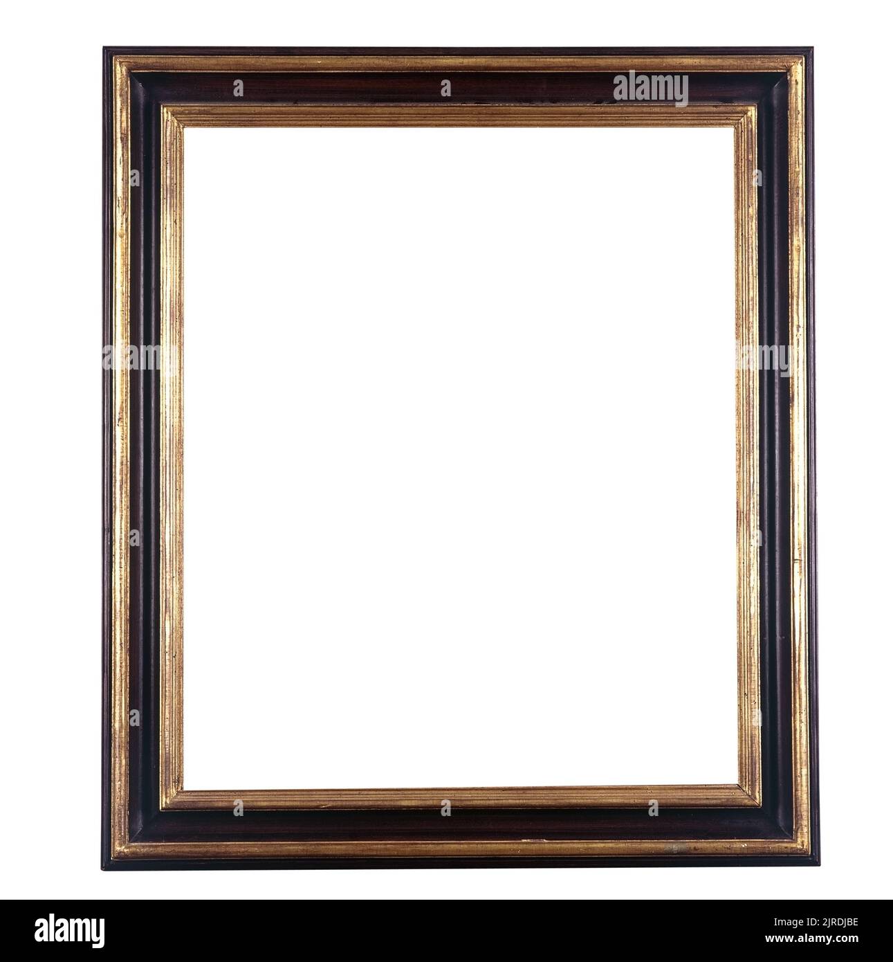 Old antique wooden frame isolated on white with clipping path Stock ...