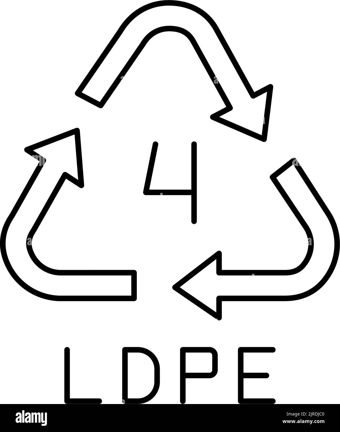 ldpe plastic product sign line icon vector illustration Stock Vector