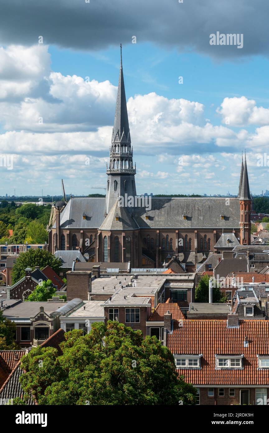 St Jans Gemeente Gouda Gouda. View of the Gouwekerk from St. Jan's Church. Gouda. Uitzicht op