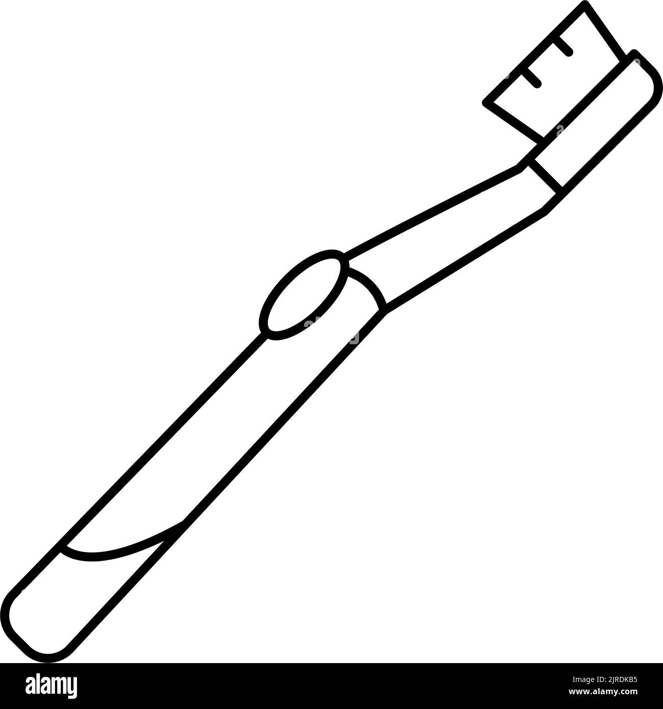 toothbrush dental care line icon vector illustration Stock Vector Image ...