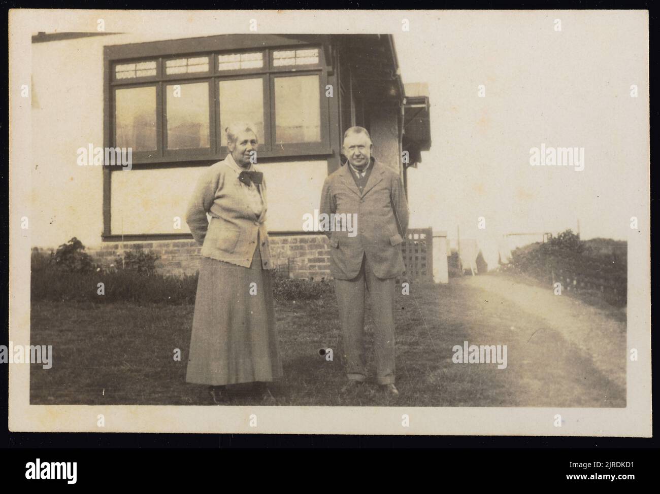 Cecilia and Sydney Skerman at Castlecliff, Whanganui, circa 1922, Whanganui, maker unknown Stock