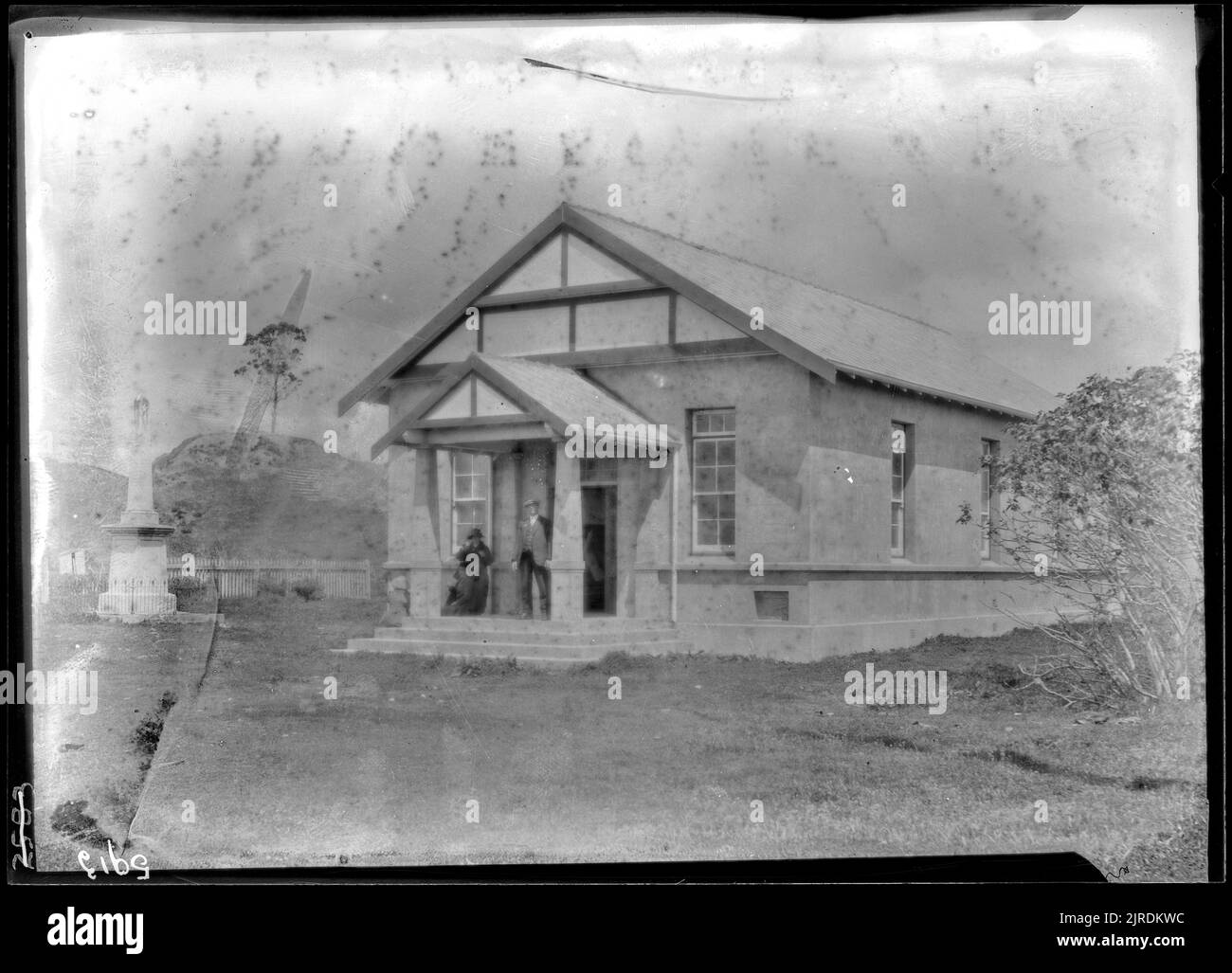 Treaty Monument and Memorial Hall - Waitangi, Circa 1920, by James McDonald. Stock Photo