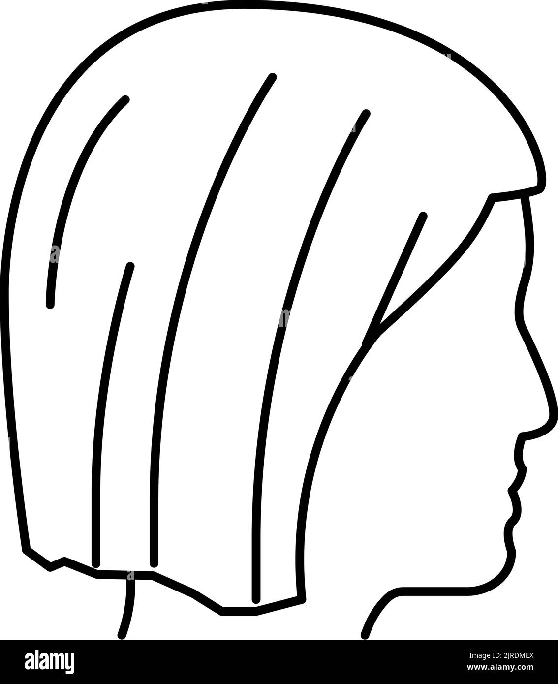 short hair line icon vector illustration Stock Vector