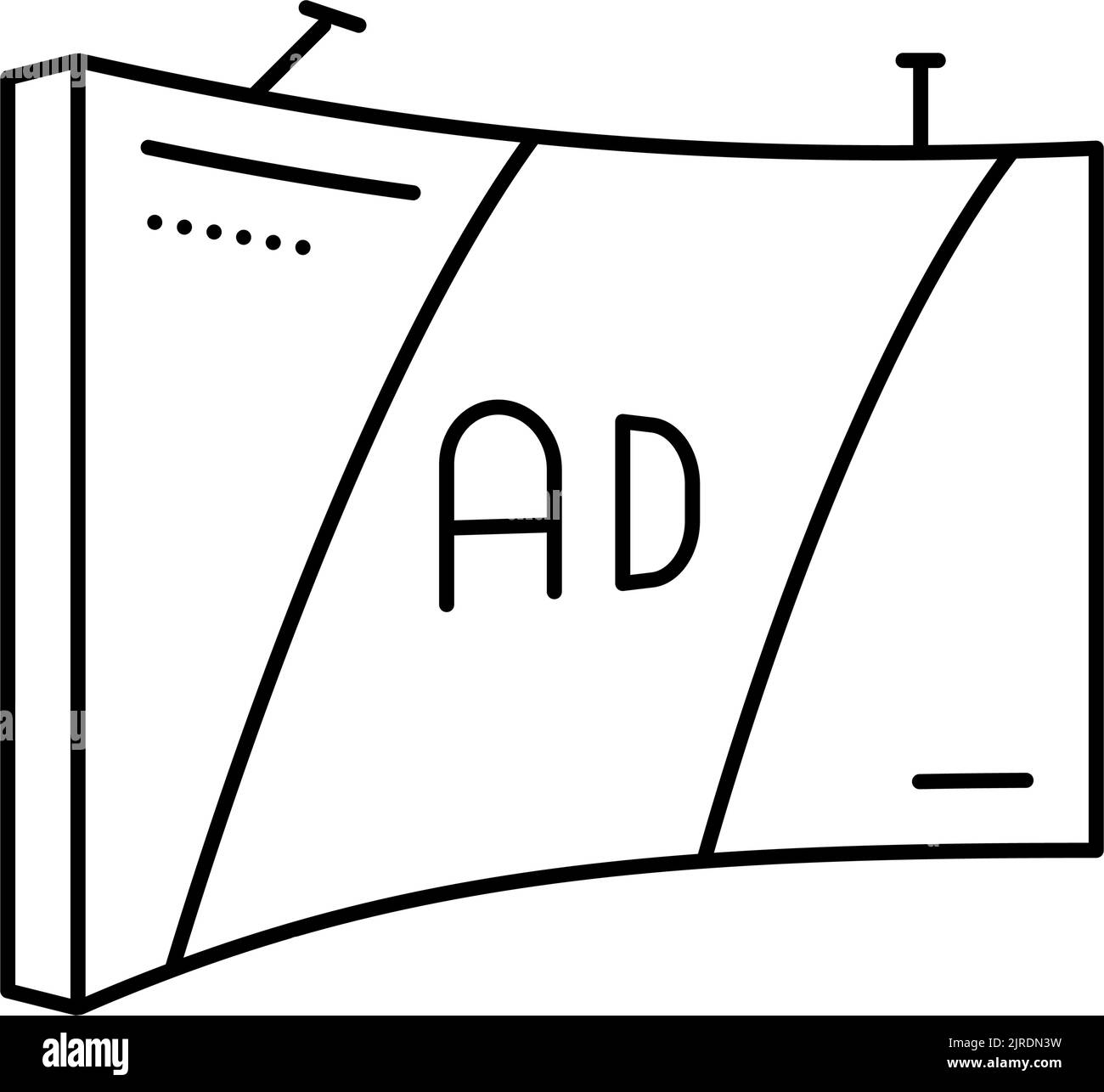pop up display exhibition line icon vector illustration Stock Vector ...