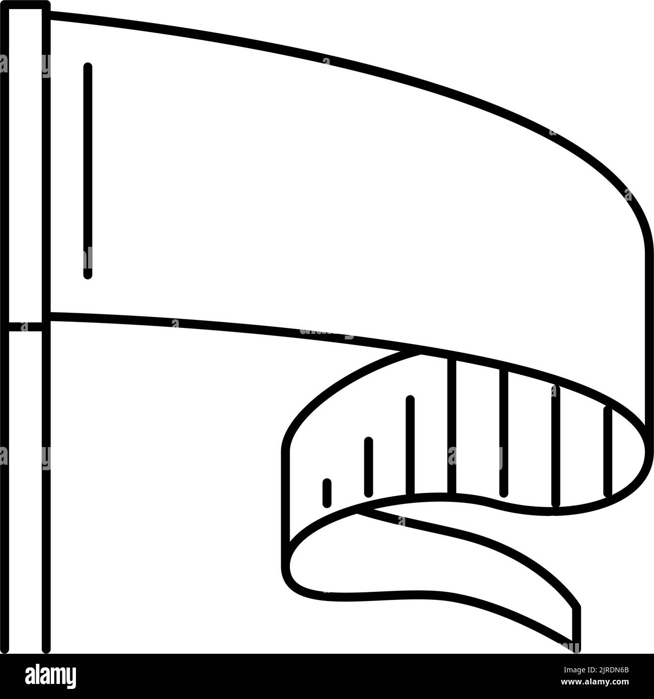 flag ribbon banner design line icon vector illustration Stock Vector ...