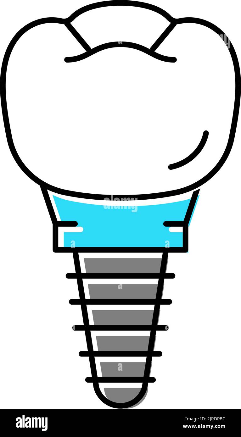 implant tooth color icon vector illustration Stock Vector Image & Art ...