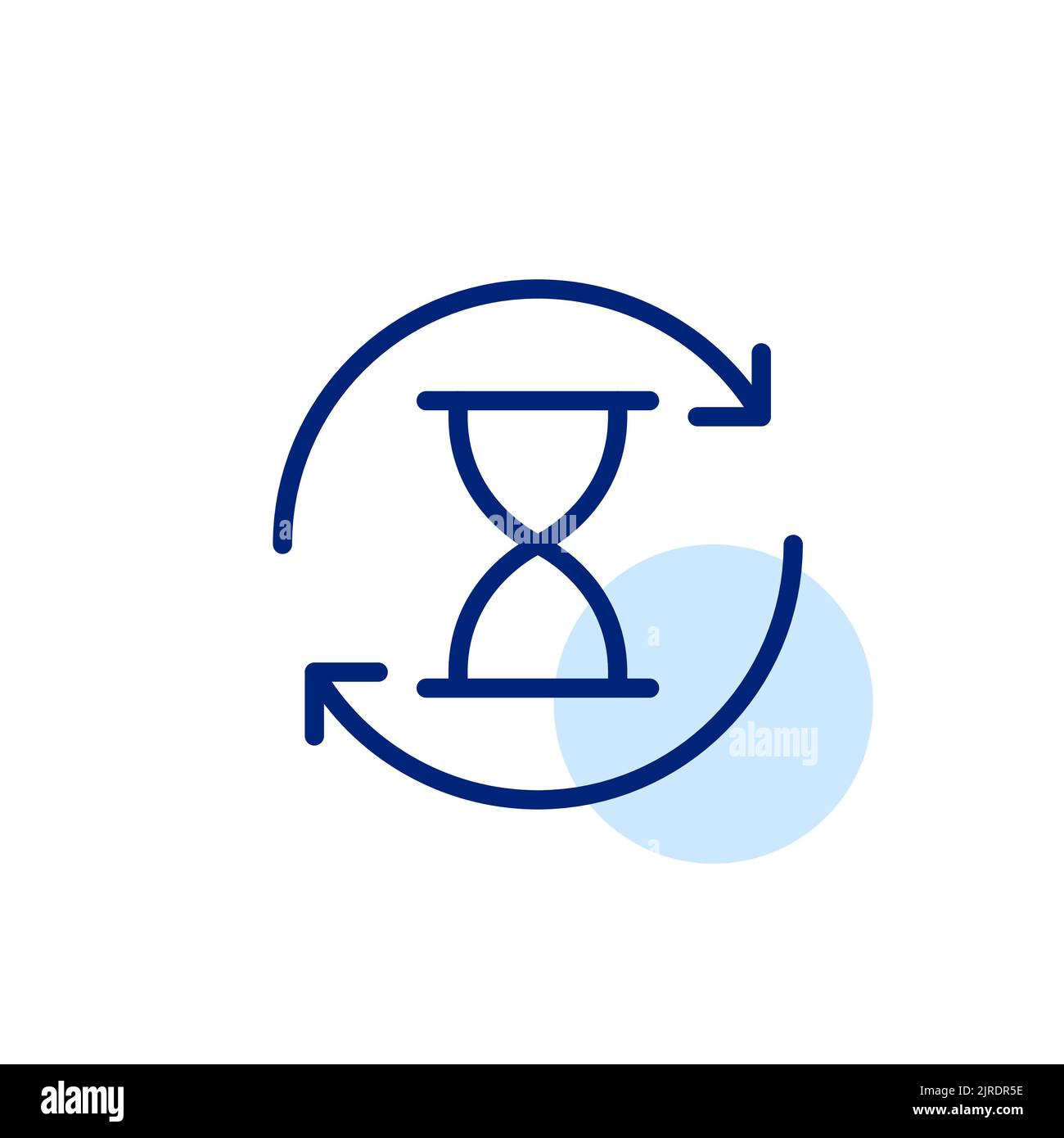 Time limit hourglass icon. Pixel perfect, editable stroke line art ...