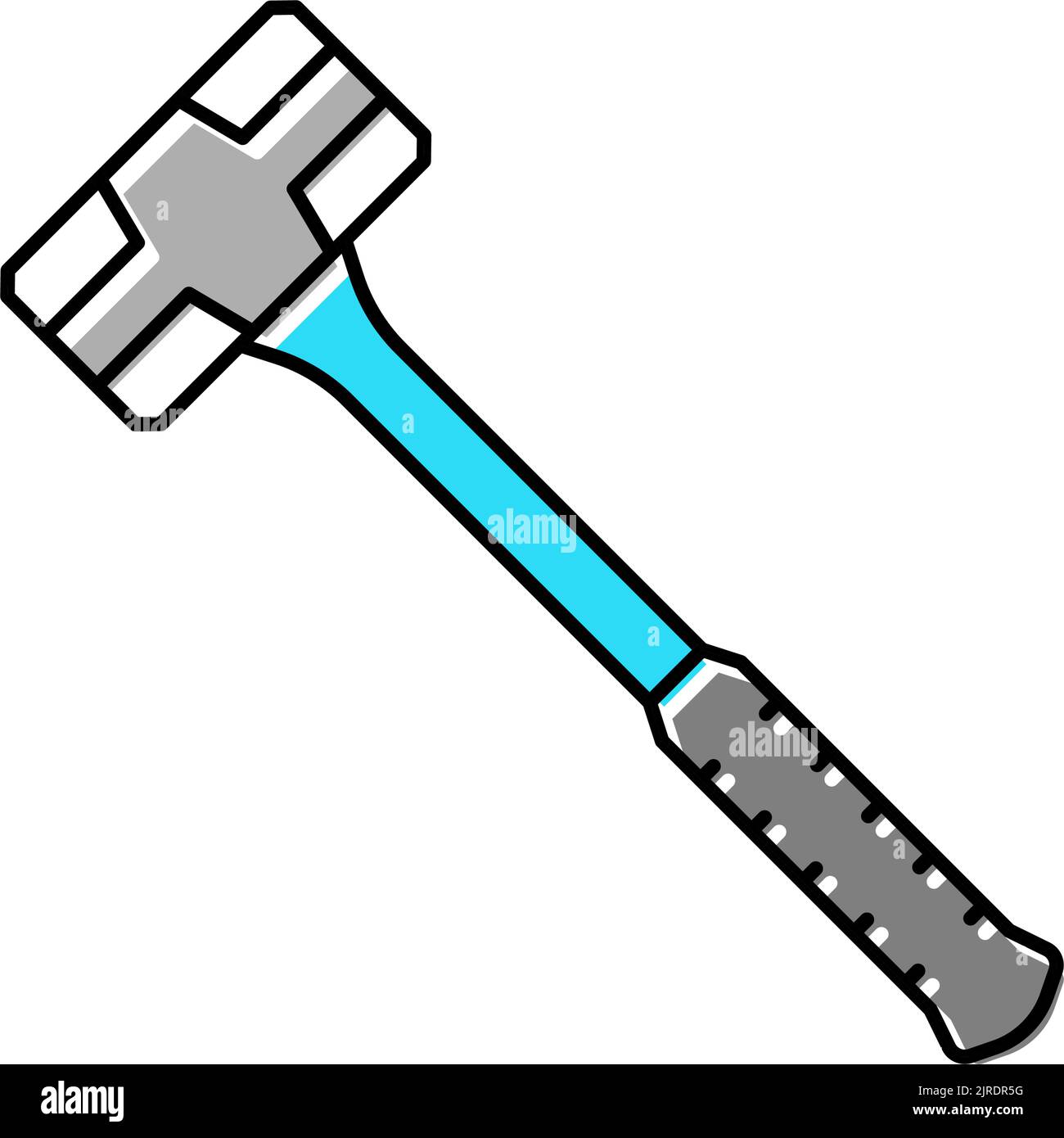 hammer tool repair color icon vector illustration Stock Vector Image ...