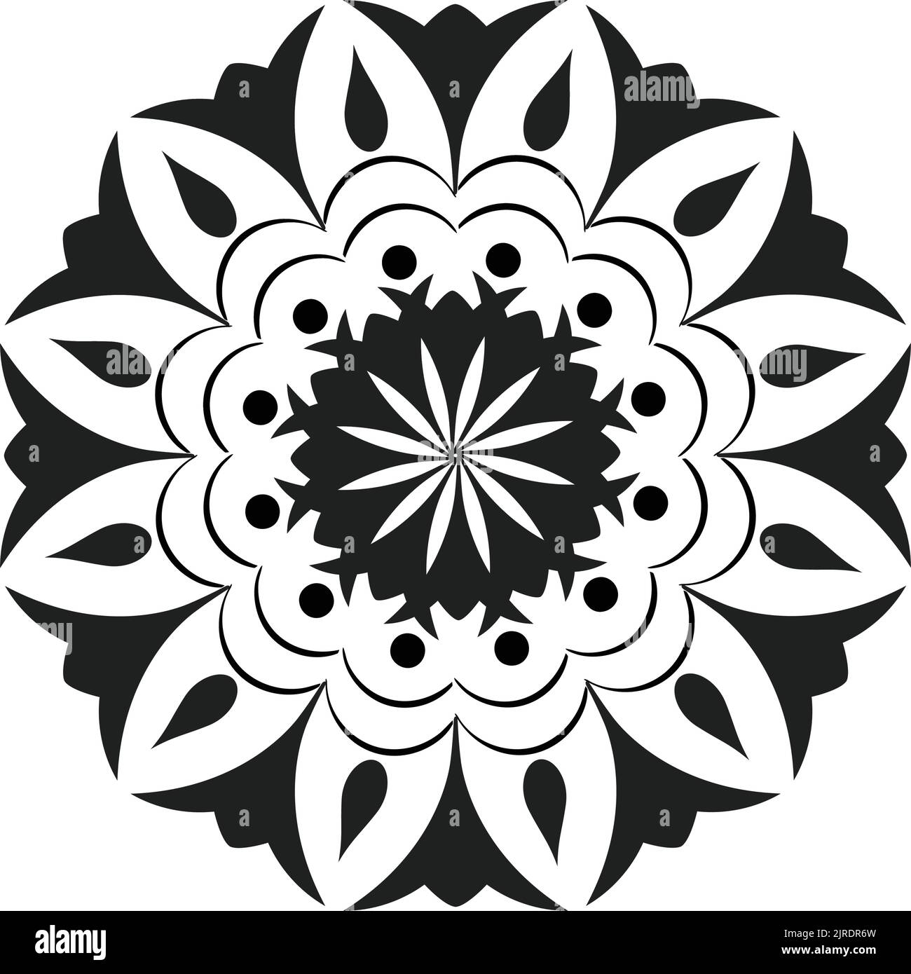 Mandala Art design in circle. Simple mandala design floral mandala art