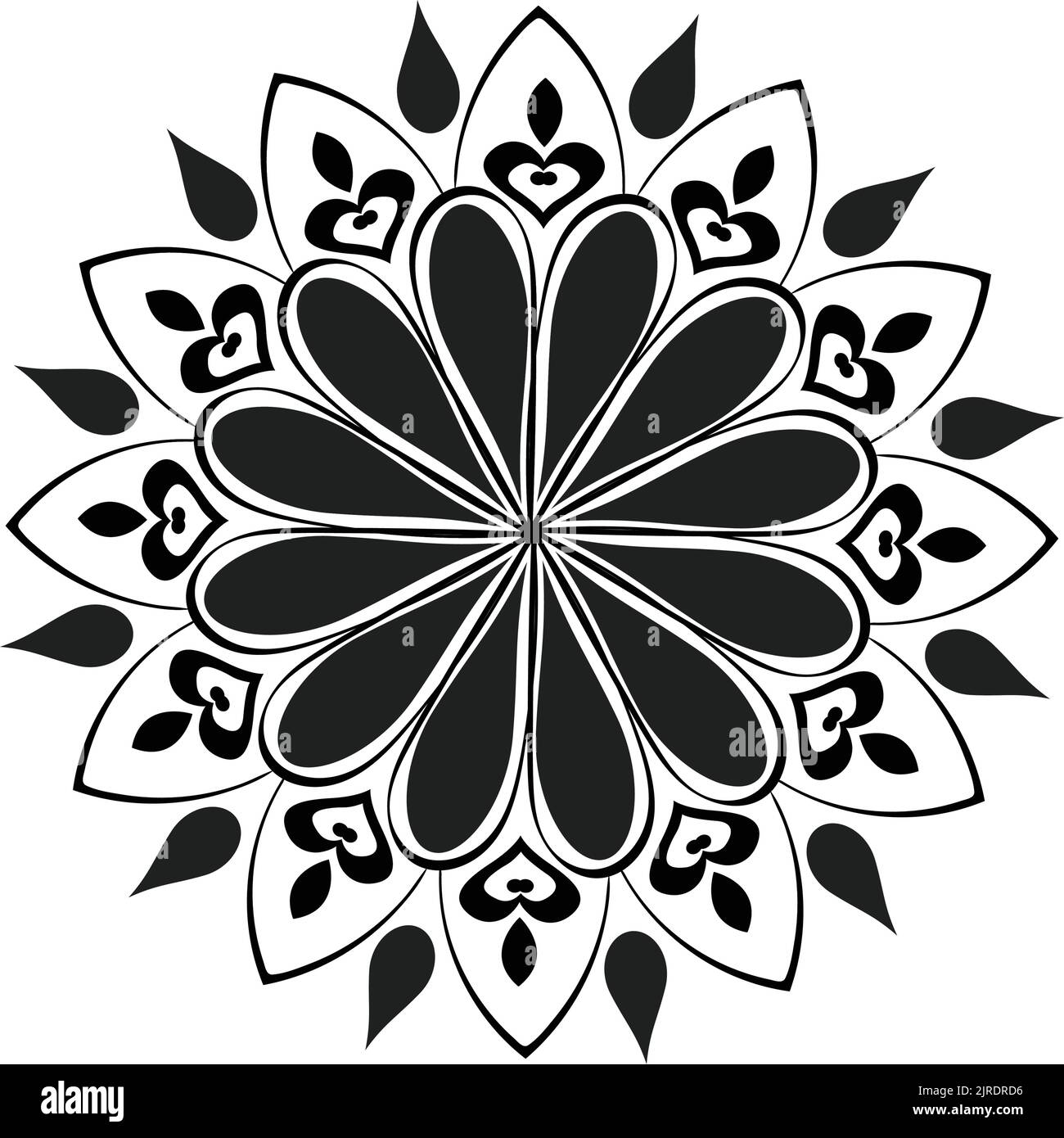 Mandala Art design in circle. Simple mandala design floral mandala art