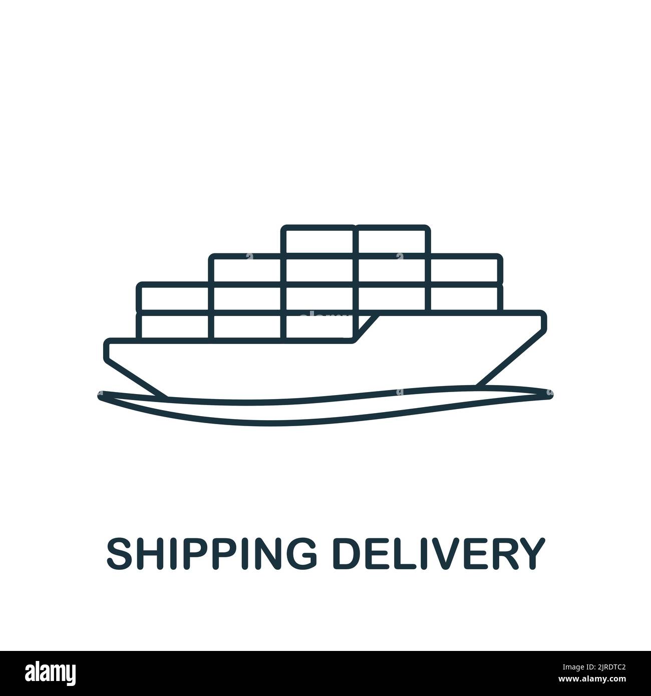 Shipping Delivery icon. Line simple line Retail icon for templates, web ...