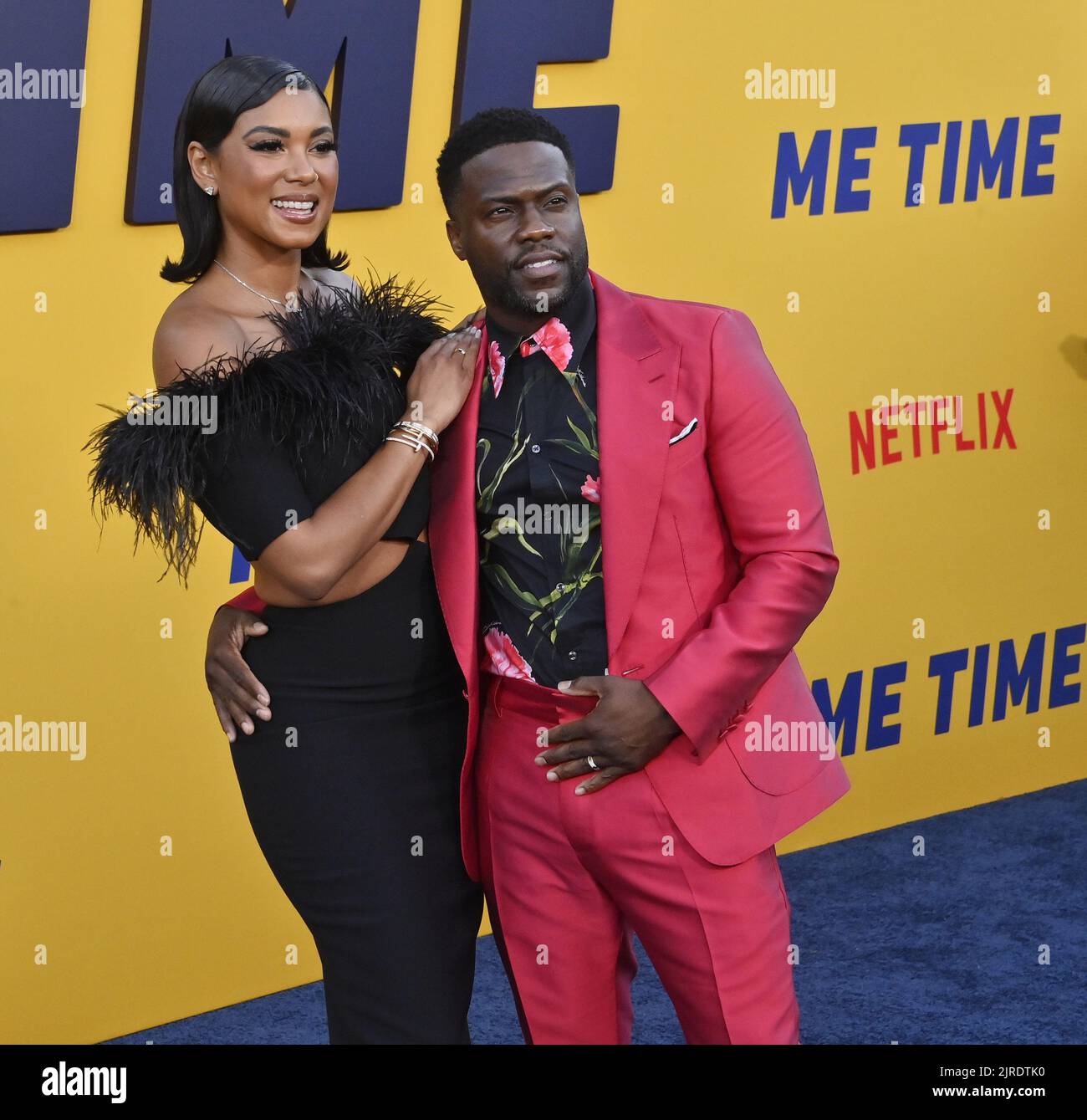 Los Angeles, United States. 24th Aug, 2022. Cast member Kevin Hart and his  wife Eniko Parrish attend the premiere of the motion picture comedy "Me  Time" at the Regency Village Theatre in