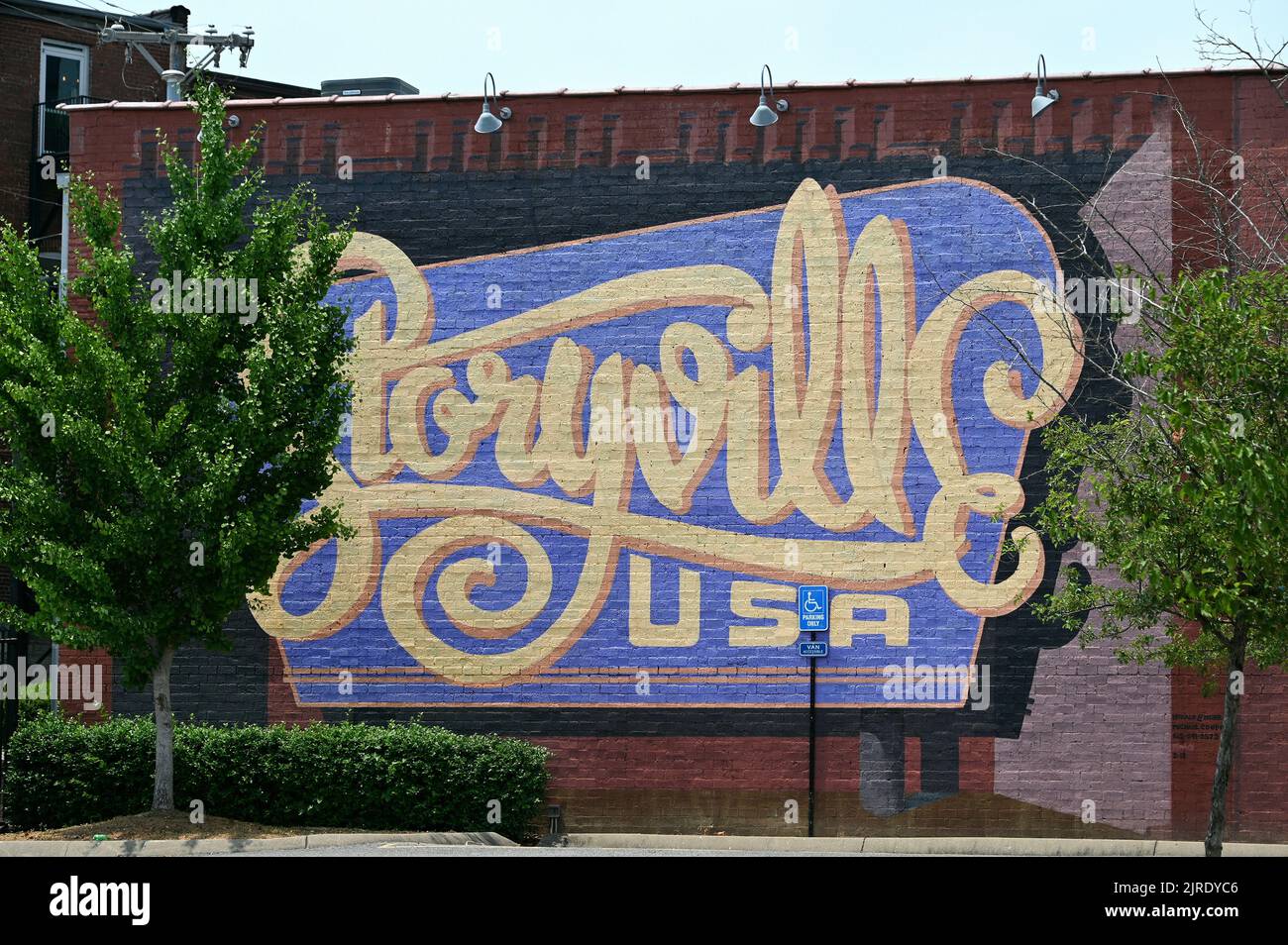 WandgemŠlde Storyville auf dem Broadway; Nashville, Tennessee, Vereinigte Staaten von Amerika Stock Photo