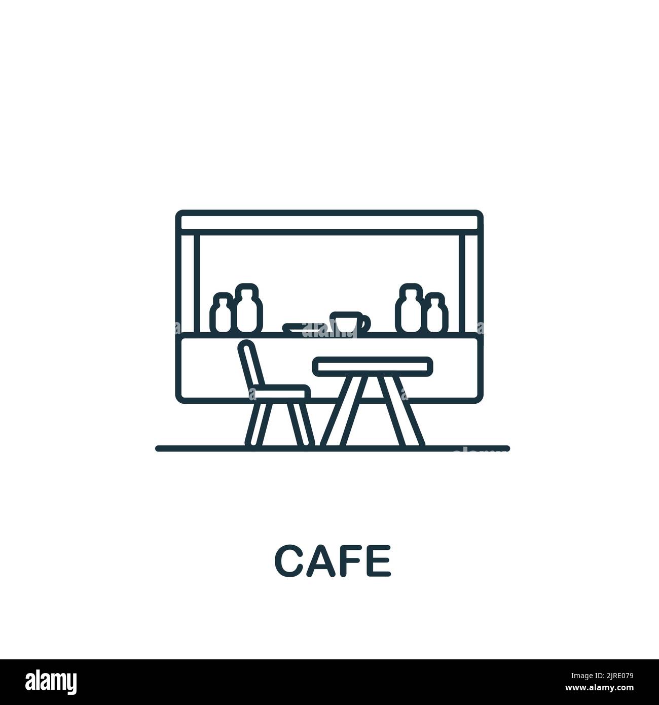 Cafe icon. Line simple icon for templates, web design and infographics Stock Vector Image & Art
