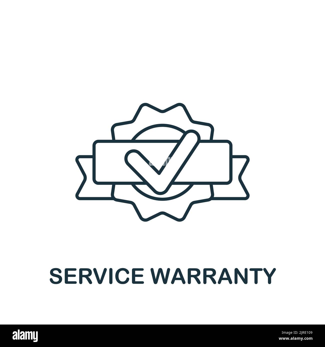 Service Warranty icon. Line simple line Shipping icon for templates