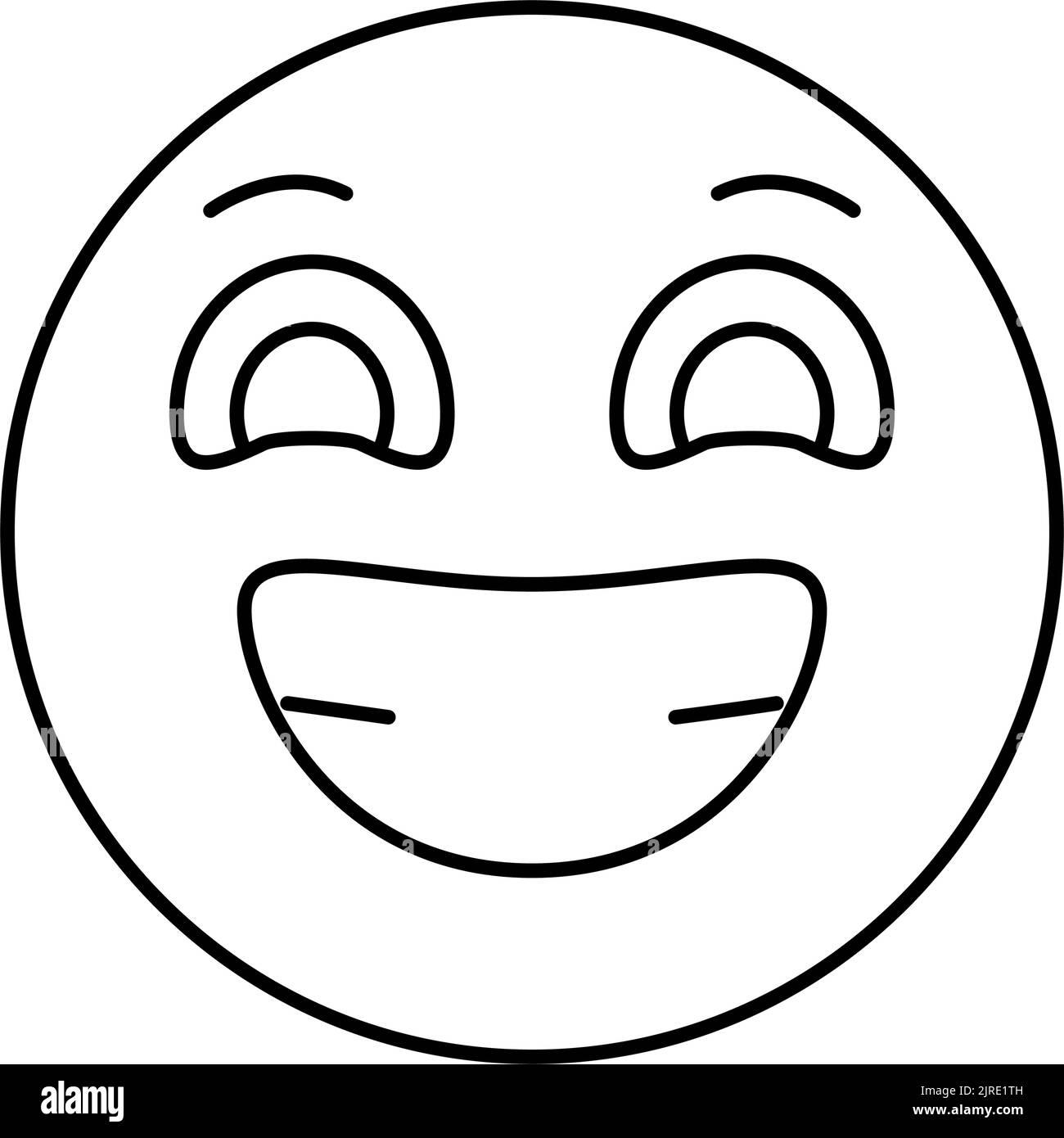 smile emoji line icon vector illustration Stock Vector Image & Art - Alamy