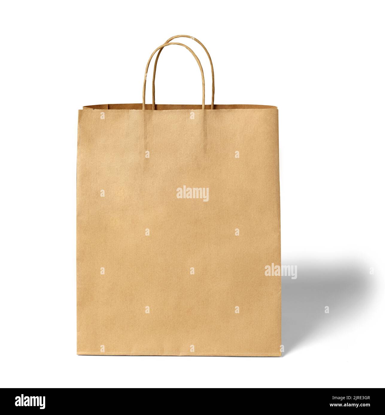 bag paper isolated package brown blank shopping paper bag retail container sale store gift shop design Stock Photo