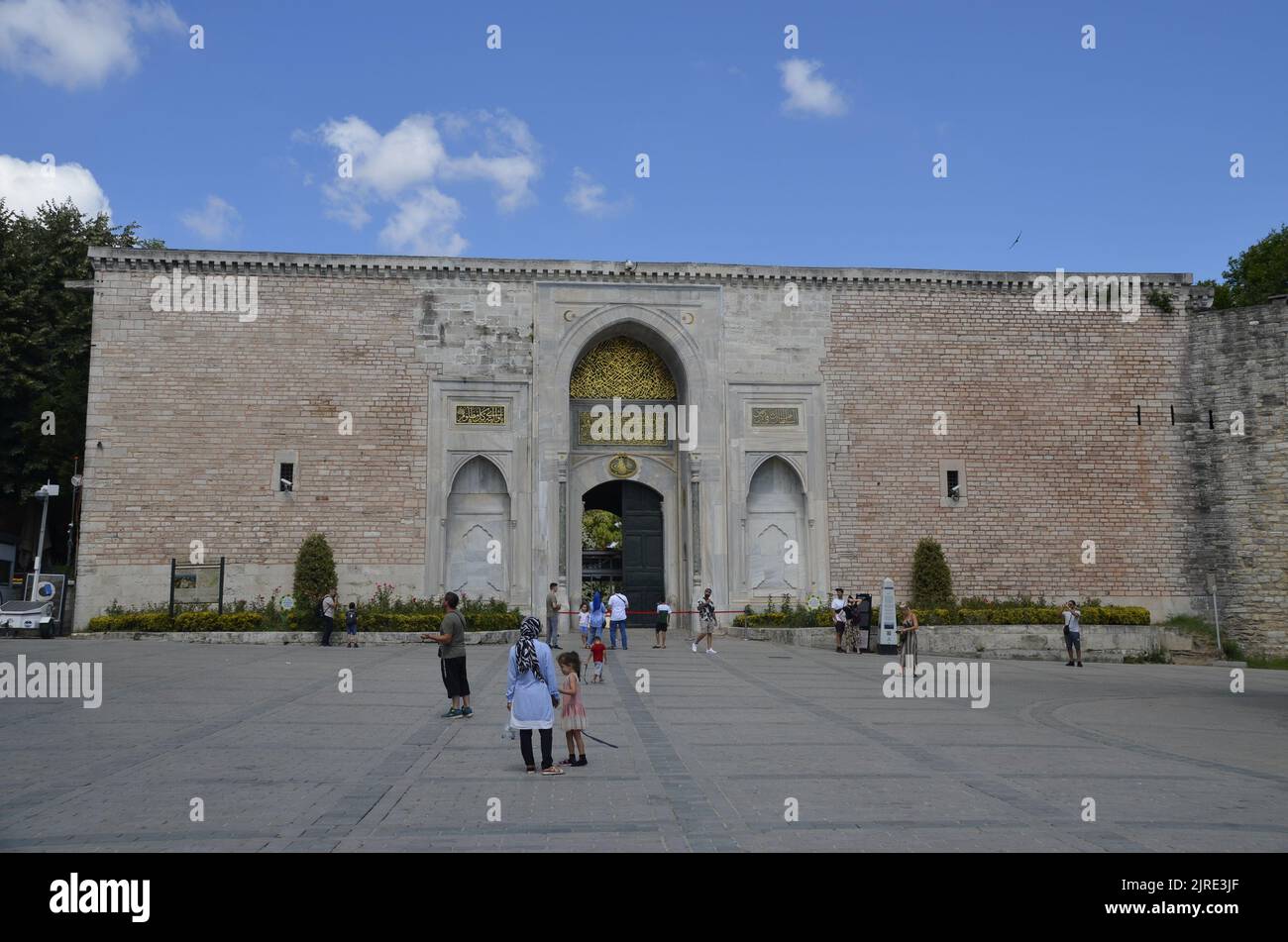 Entrance of Istanbul Topkapi Palace. Topkapi Palace is an Ottoman museum Stock Photo