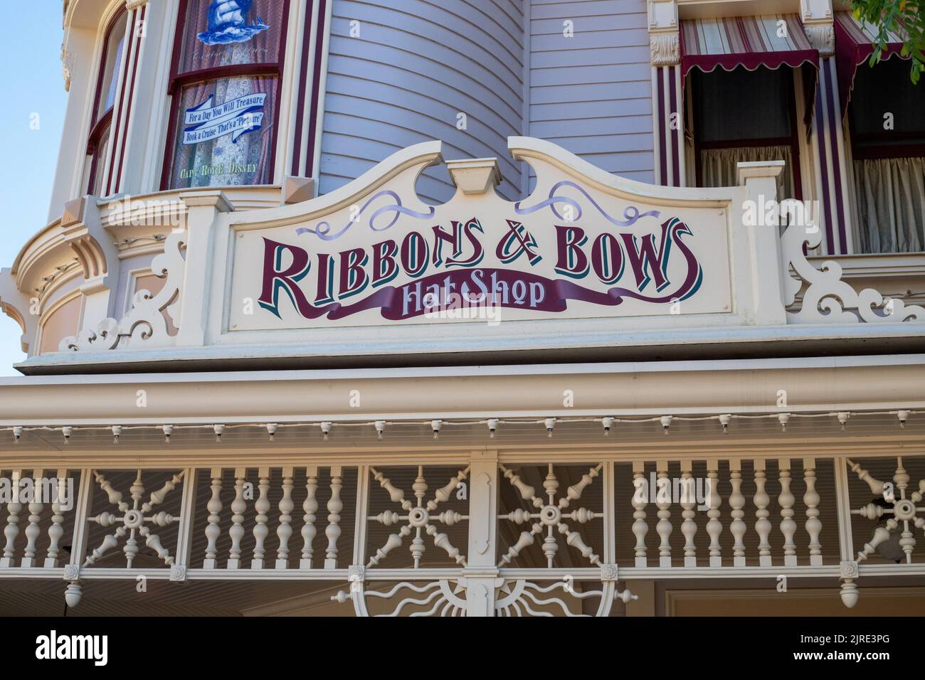 The Disneyland Paris Ribbons and Bows Main Street Building Stock Photo