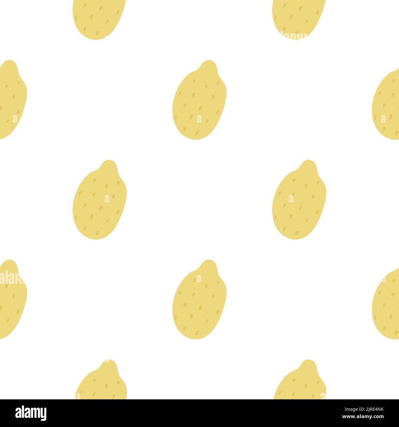 Hand drawn yellow lemons seamless pattern Stock Vector Image & Art - Alamy