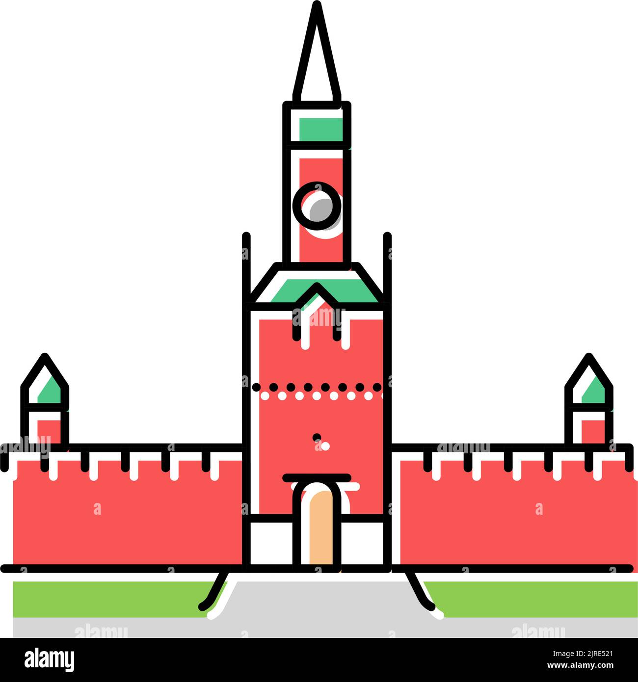 moscow kremlin color icon vector illustration Stock Vector Image & Art