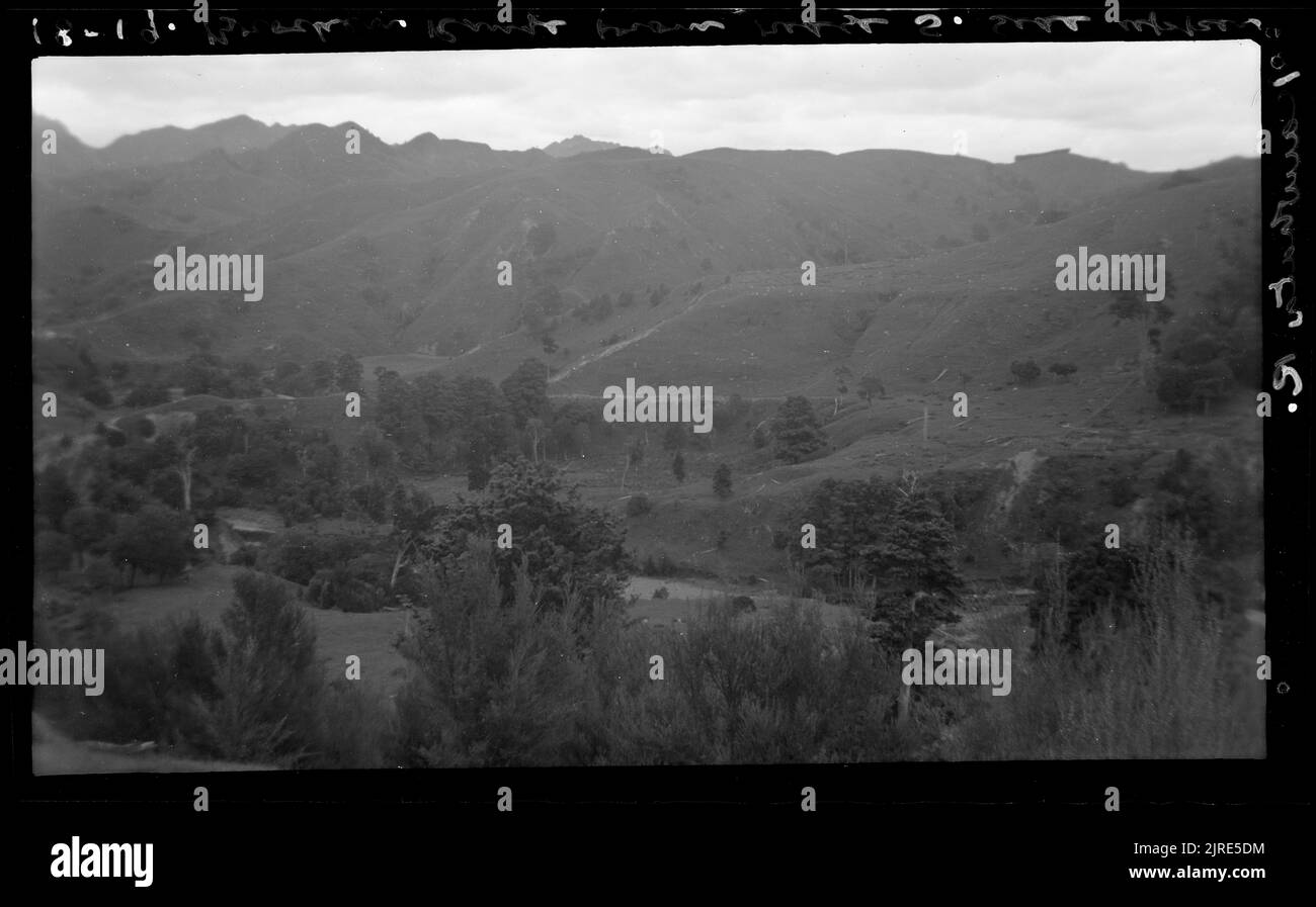 Bracken Range from ridge, south side upper Kaiwhata river, 18 Mar 1950