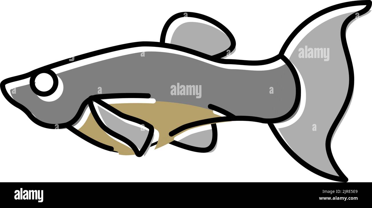 molly fish color icon vector illustration Stock Vector
