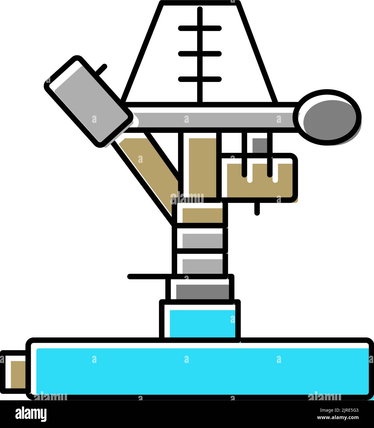 portable sprinkler water irrigation color icon vector illustration