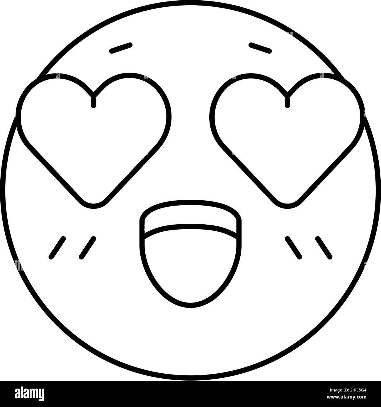 love emoji line icon vector illustration Stock Vector Image & Art Alamy