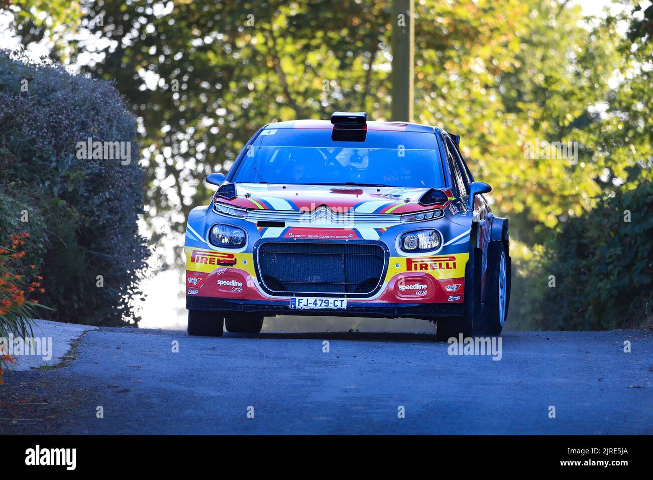 Friday 19 August 2022: Modern Tyres Ulster Rally: Jonathan Greer and Niall Burns (Citroen C3 Rally 2) in action during the 2022 Ulster Rally Stock Photo