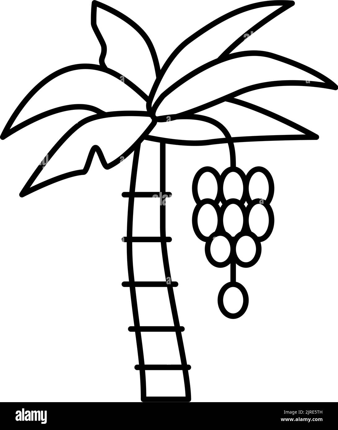 tree banana line icon vector illustration Stock Vector Image & Art Alamy