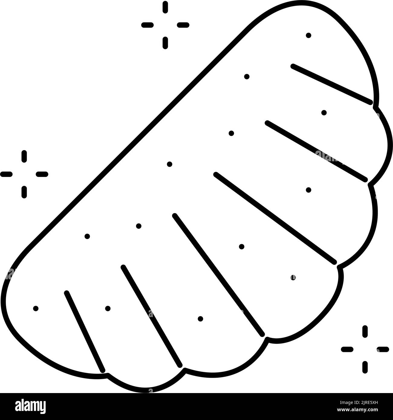 orange jelly candy gummy line icon vector illustration Stock Vector