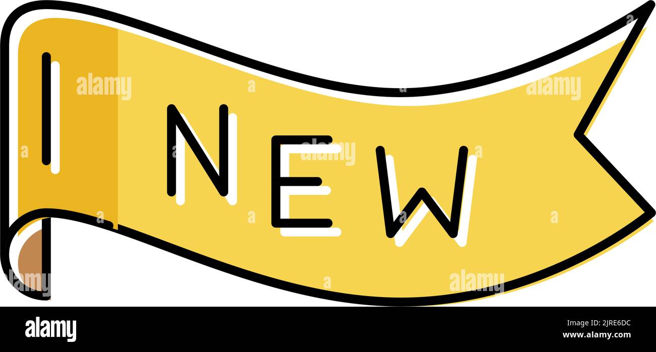 new ribbon banner design color icon vector illustration Stock Vector ...
