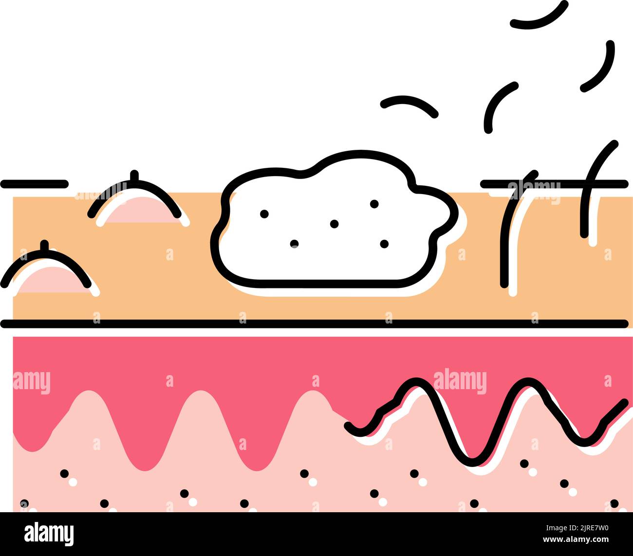 skin hair problem color icon vector illustration Stock Vector Image