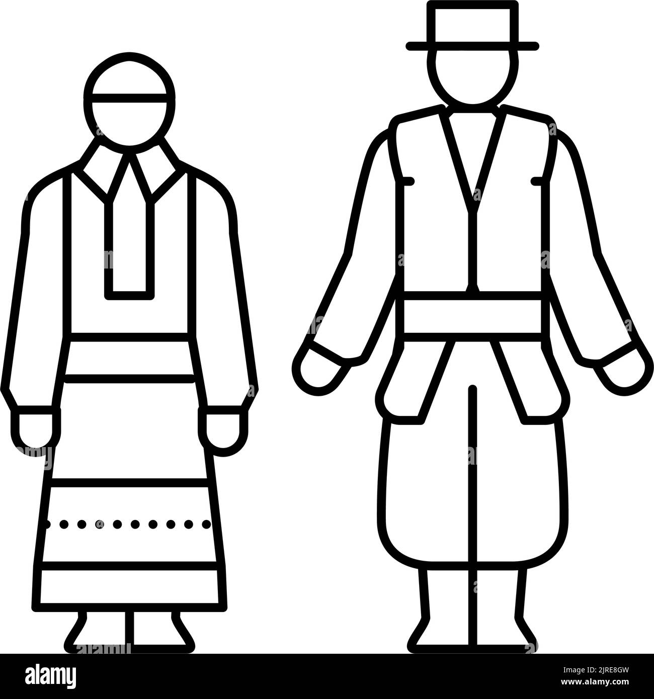 Traditional polish costume Stock Vector Images Alamy