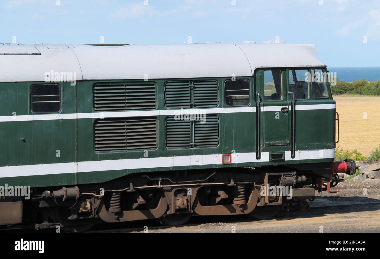 The Front of a Vintage Powerful Diesel Engine Train Stock Photo Alamy
