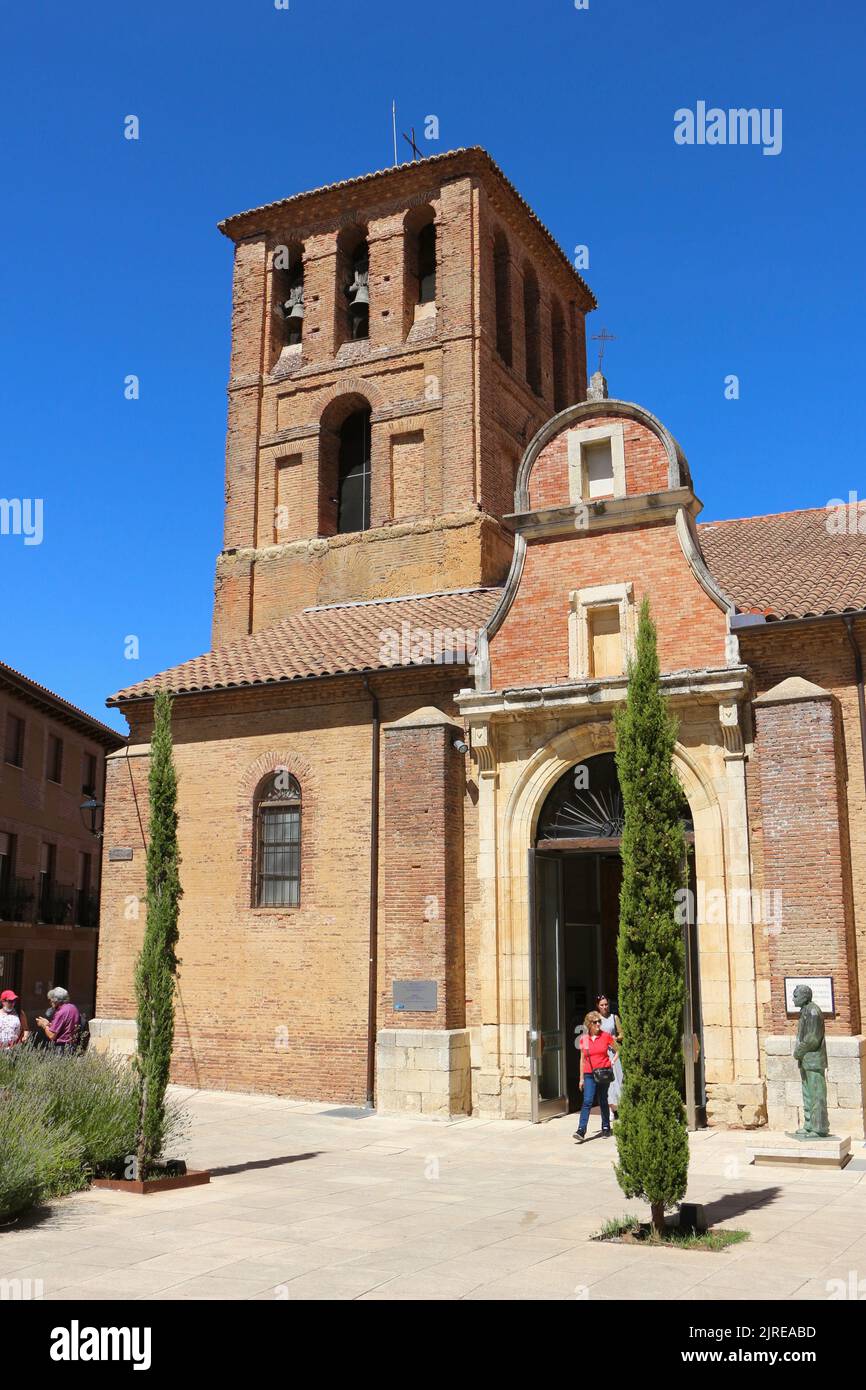 The converted church housing the Museum of the Olmeda Roman Villa   Saldaña Palencia Castile and Leon Spain Stock Photo