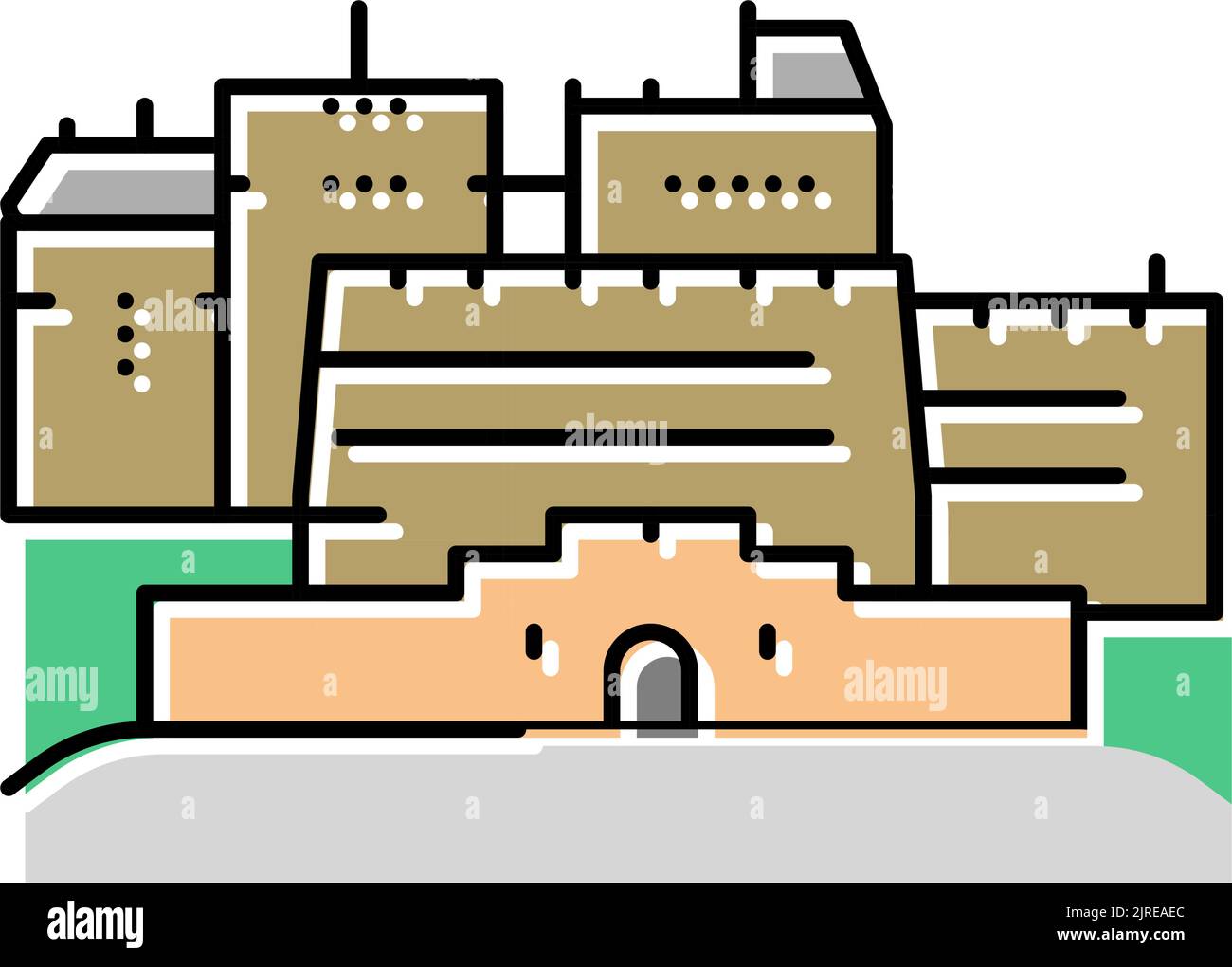 edinburgh castle color icon vector illustration Stock Vector Image ...